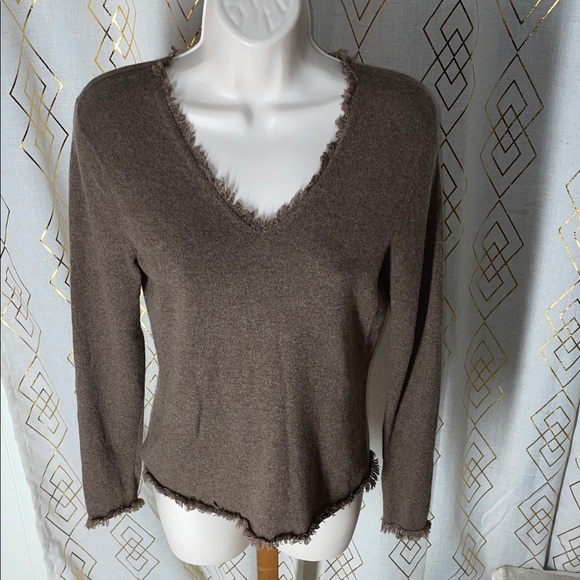 Peck And Peck Sweaters - Brown V-Neck Sweater